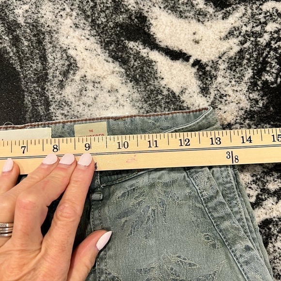 ANTHROPOLOGIE the Wanderer sage blue skinny textured jeans - Picture 9 of 11